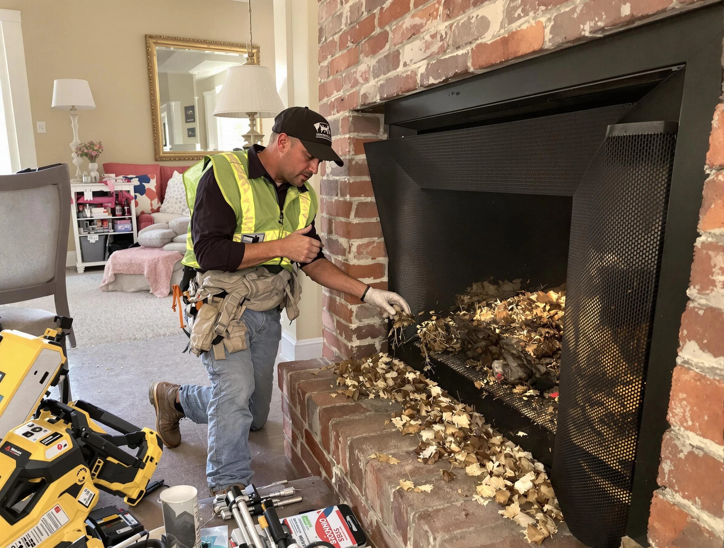 Safe screening installation by Buford Chimney Sweep in Buford, GA