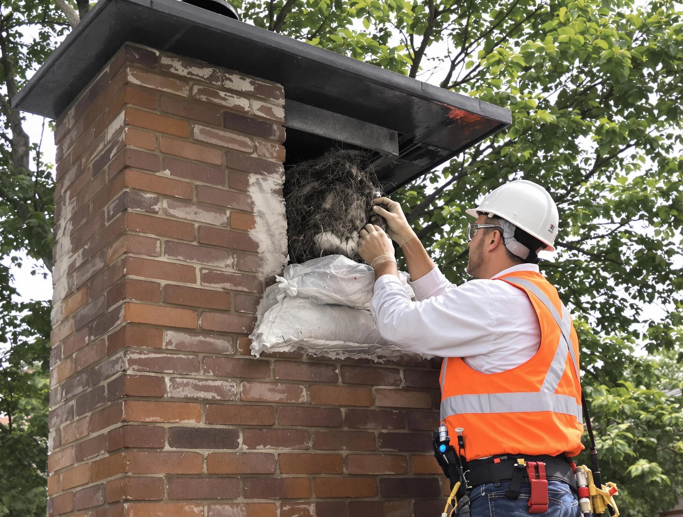 Humane removal of debris and animals by Buford Chimney Sweep in Buford, GA