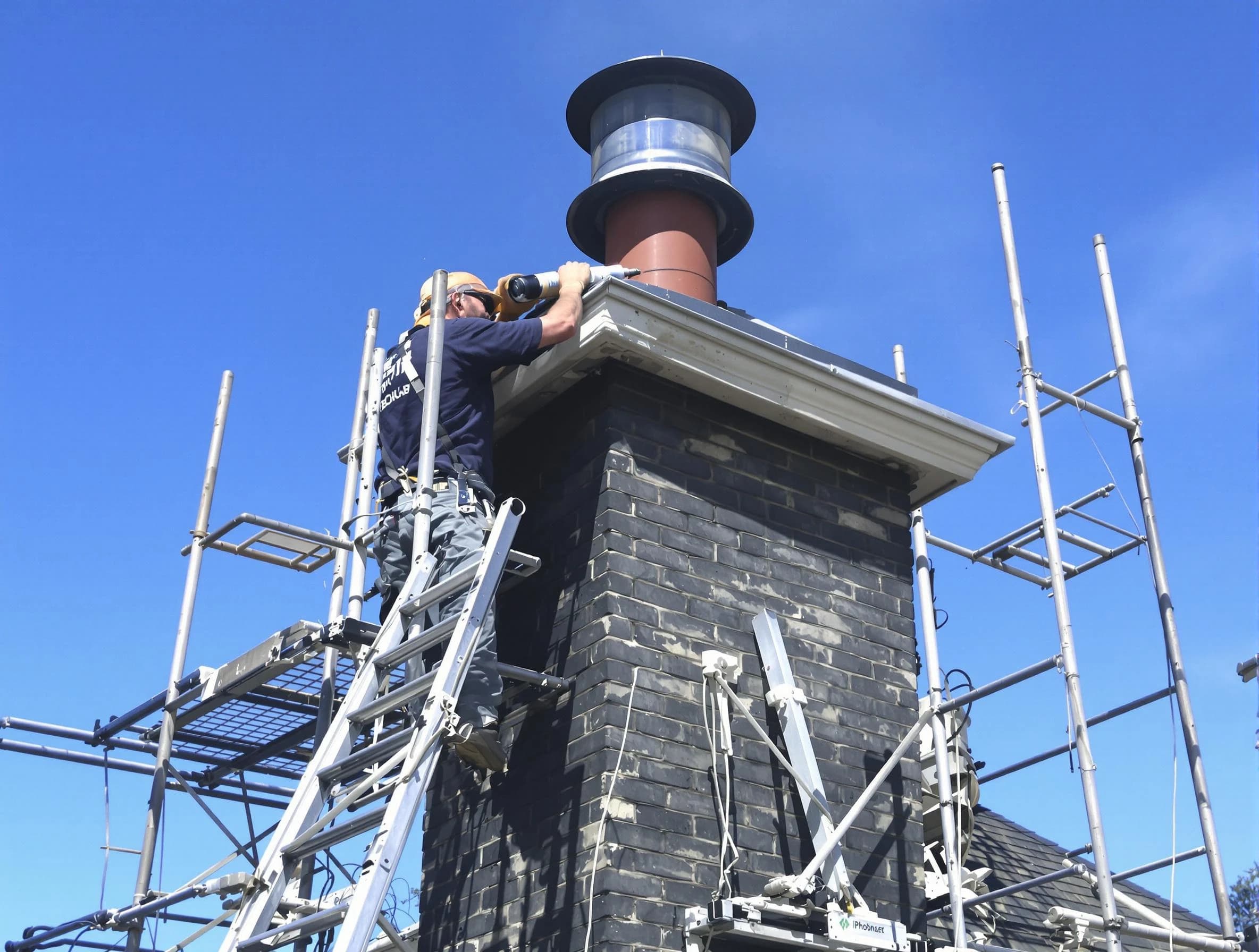 Sturdy chimney crown finished by Buford Chimney Sweep in Buford, GA