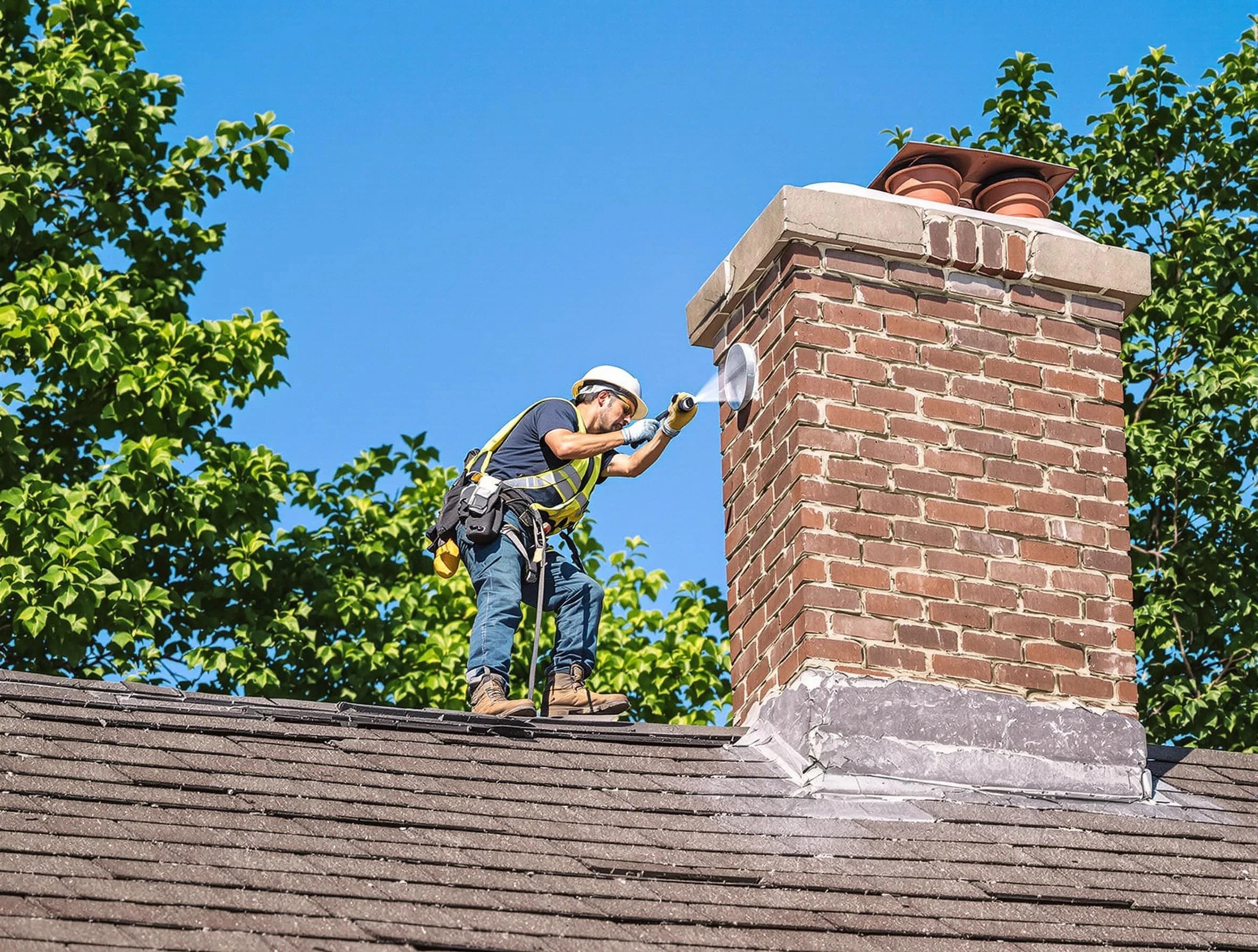 Buford Chimney Sweep performing an inspection with advanced tools in Buford, GA