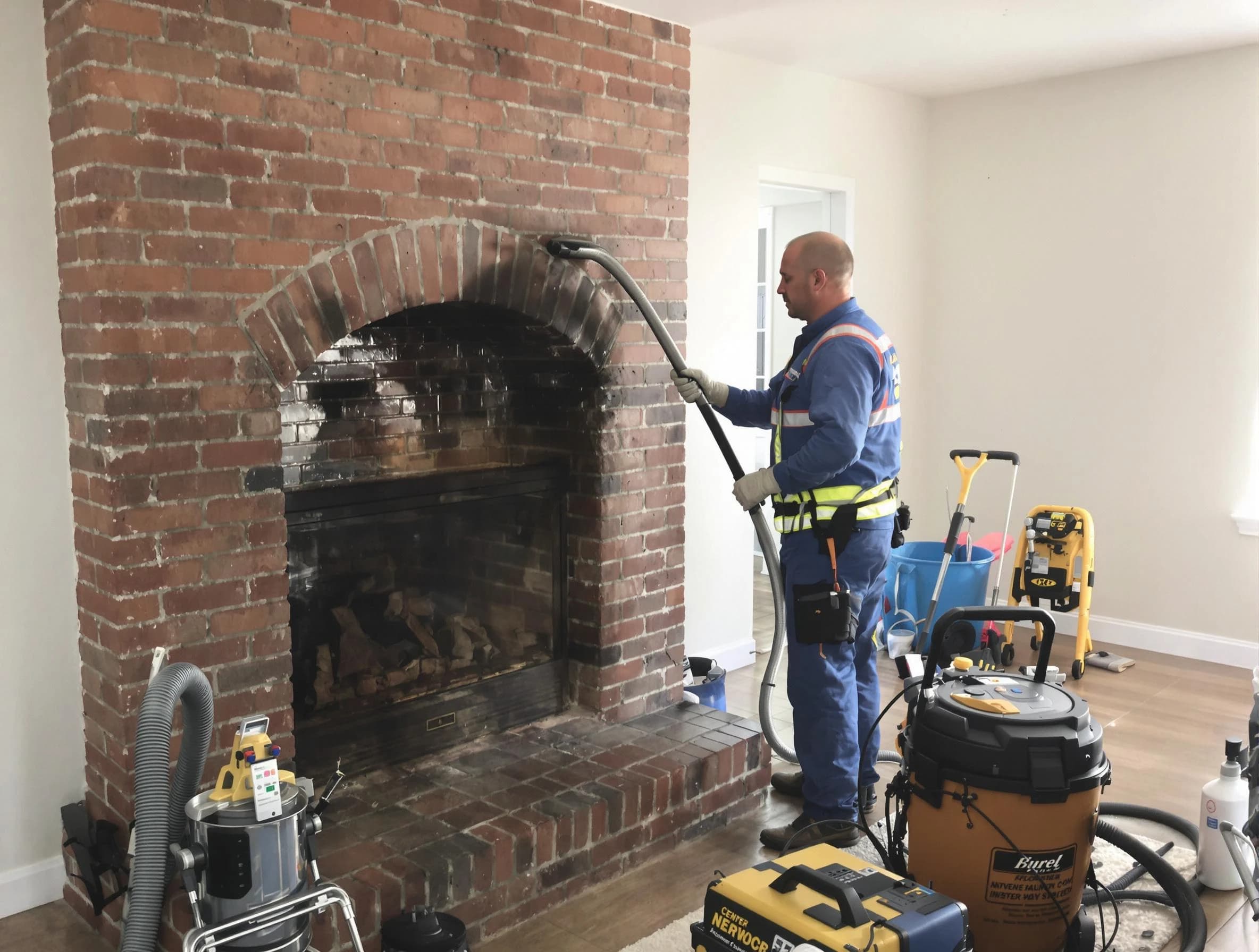 Buford Chimney Sweep expert performing detailed chimney sweep in Buford, GA