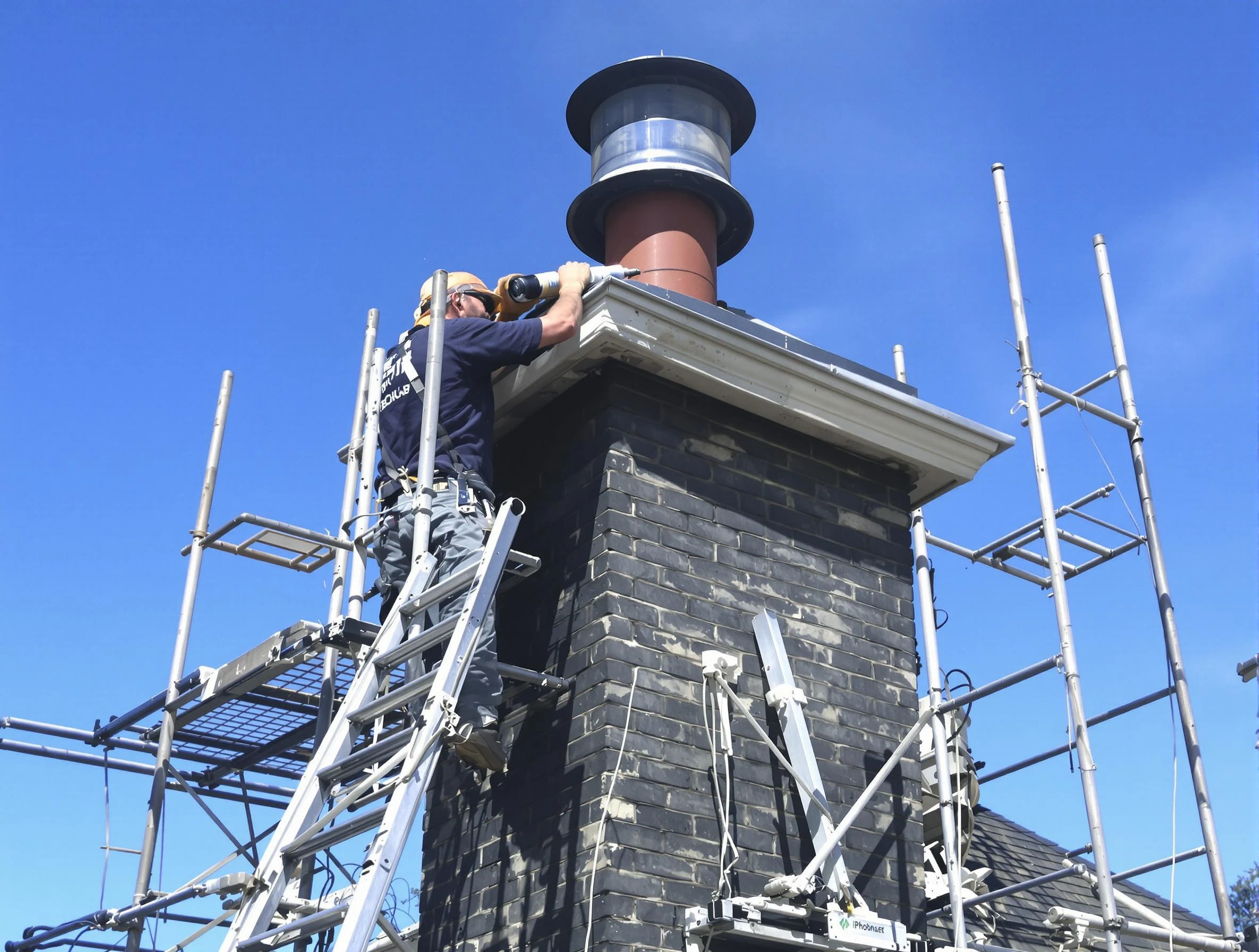 Sturdy chimney crown finished by Buford Chimney Sweep in Buford, GA