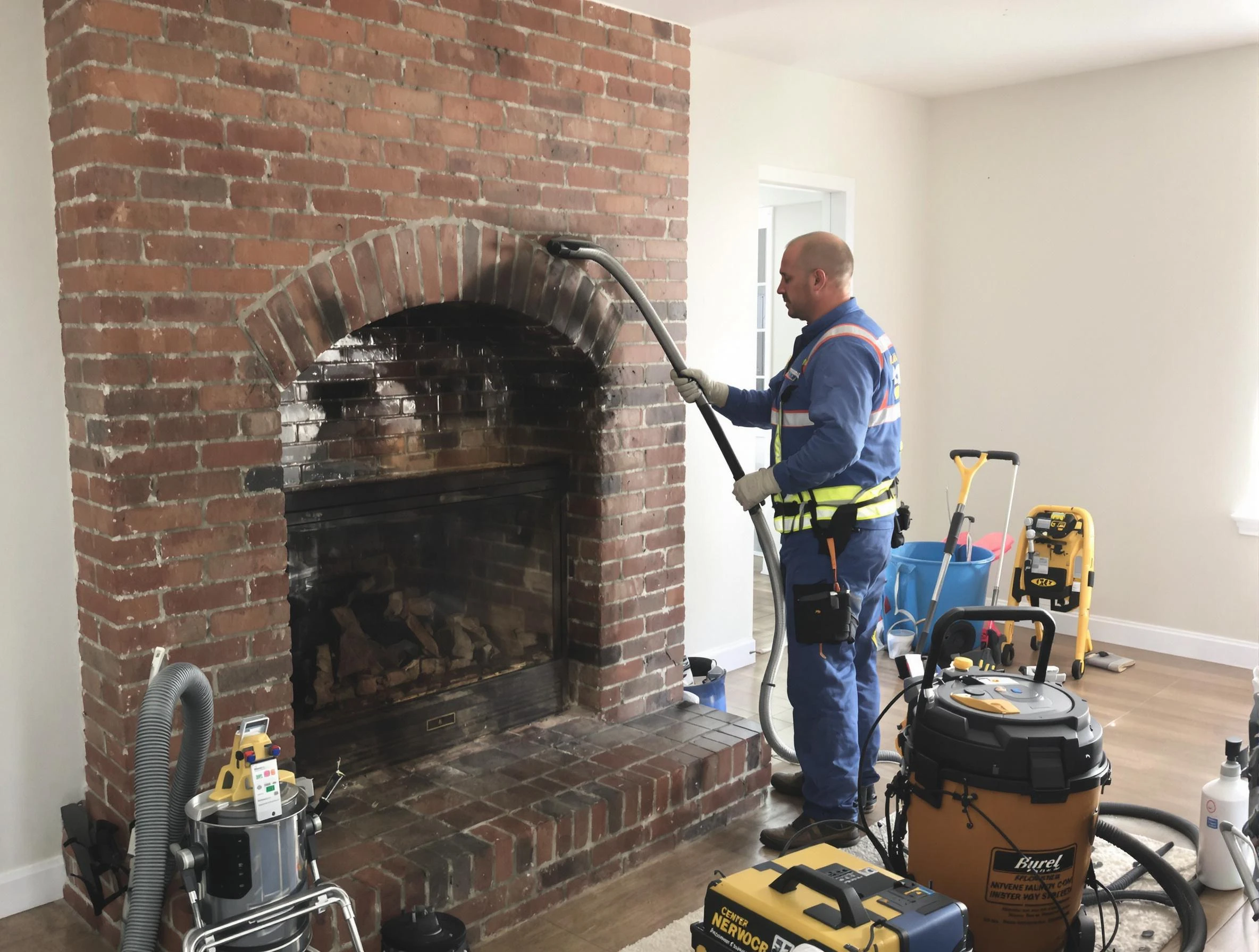 Buford Chimney Sweep expert performing detailed chimney sweep in Buford, GA