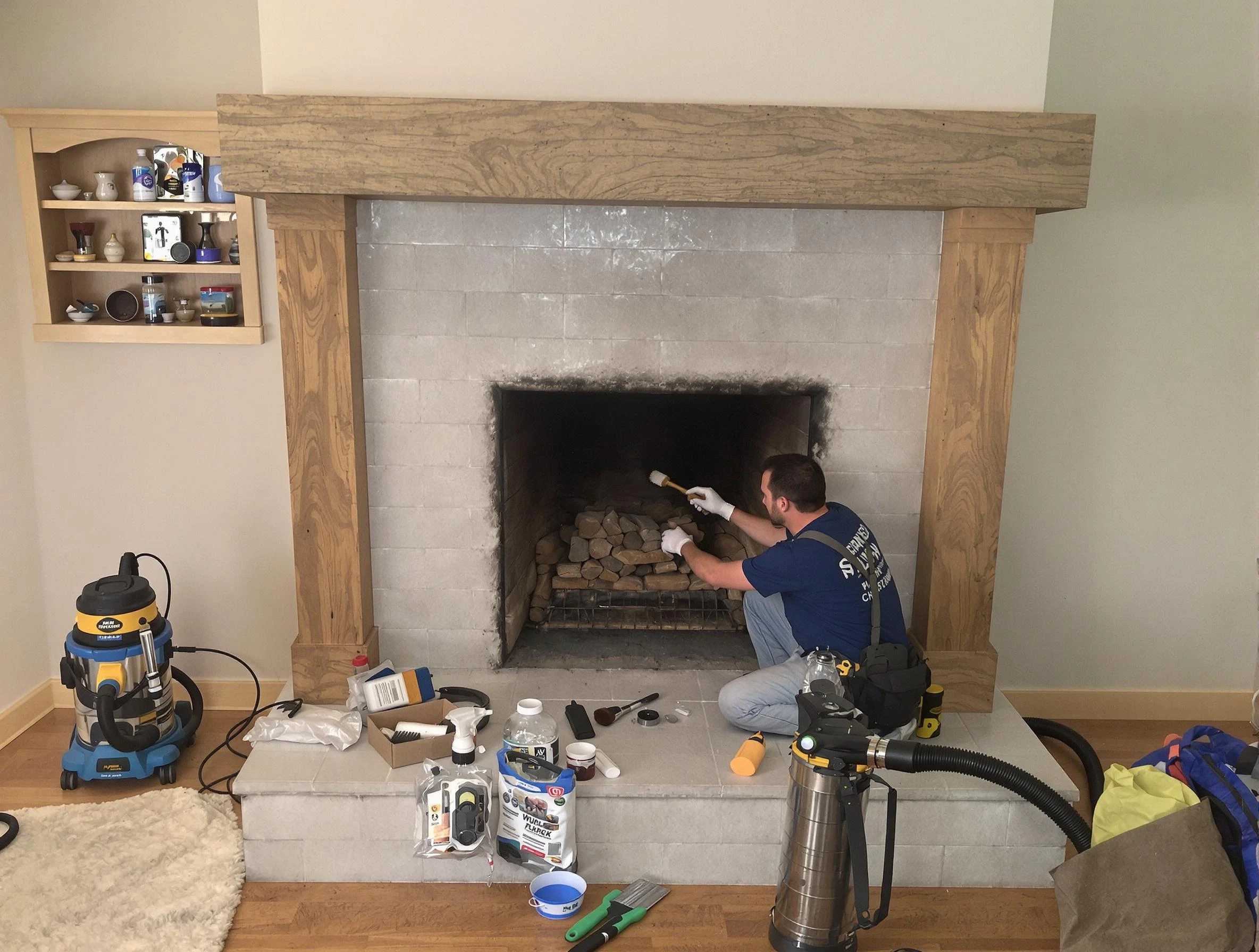Detailed creosote removal process by Buford Chimney Sweep in Buford, GA